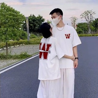 Áo thun Cotton tay lỡ phong cách mùa hè nam nữ