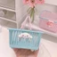 Dễ Thương Macaron Màu Di Động Giỏ Đựng Đồ Màu Hồng Cô Gái Trái Tim Miếng Dán Văn Phòng Phẩm Đồ Lặt Vặt Trang Sức Để Bàn Giỏ Chứa Đồ
