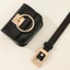 JKDESIGN Gothic Fanny Packs, Ví thắt lưng du lịch Punk Vuông Trái tim nữ Túi thắt lưng cổ điển, Dây thắt lưng kim loại bằng da PU màu đen phong cách Y2K