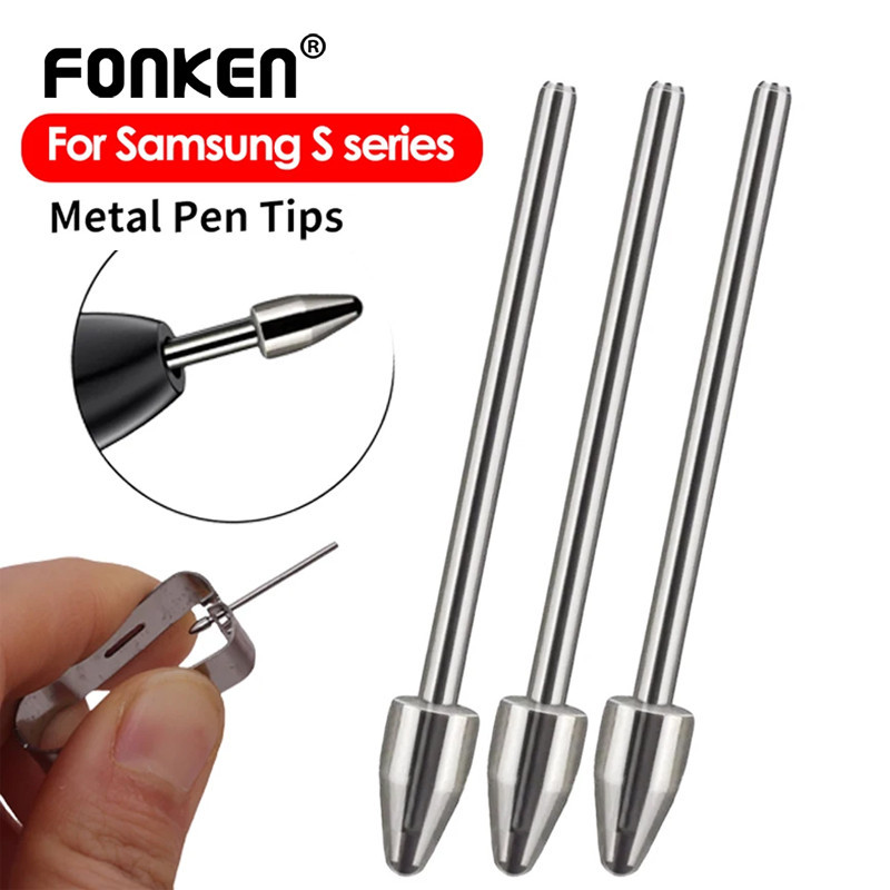 Ảnh Đầu Kim Loại Fonken Cho Samsung Galaxy Tab S6 S7 S8 S9 S22 S23 S24 Note20 Note10 Stylus Tip Máy Tính Bảng Thay Thế Bút Chì Nib Với Kẹp Dụng Cụ 1