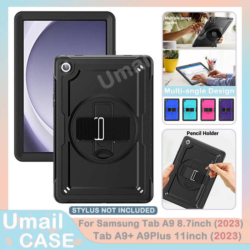 360° Ốp Lưng Xoay Tay Cho Samsung Tab A9 8.7inch X110 A9 + A9 Plus 11inch X210 Vỏ Máy Tính Bảng Chống Sốc Chắc Chắn