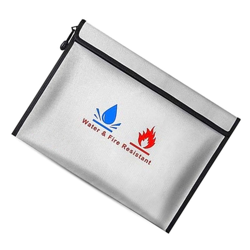 Túi đựng tài liệu chống cháy DY Túi đựng tiền chống cháy chống nước Túi đựng hồ sơ có dây kéo Túi sắp xếp lưu trữ tài liệu cho du lịch