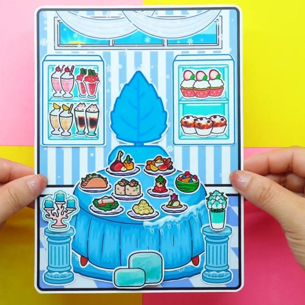 Ngôi Nhà Búp Bê Học Liệu Búp Bê Của Tocaboca Đồ Chơi Thủ Công Bóc Dán Đồ Chơi Montessori đồ chơi cho bé gái đồ chơi