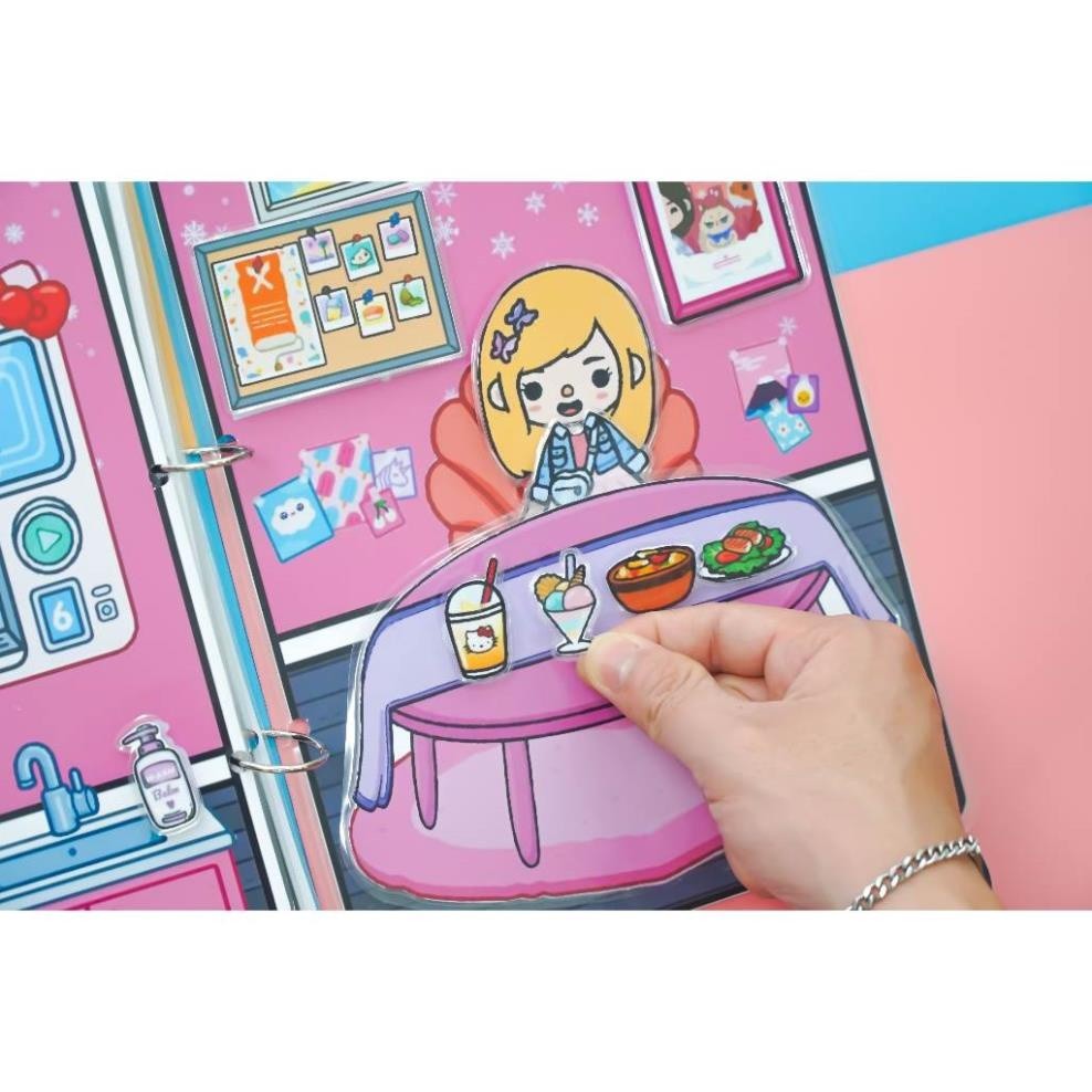 Đồ chơi giấy ngồi nhà búp bê bằng giấy tocaboca life word Blackpink thủ công DIY