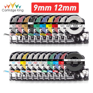 Ss12kw LC-4WBN Băng Nhãn 12mm Nạp Lại Tương Thích Cho Máy In Nhãn EPSON LabelWorks / KingJim TepraPro LW-300 LW-400 LW-500 LW-600P LW-700 LW-900P SR-R7900P SR3700C SR530 SR230C