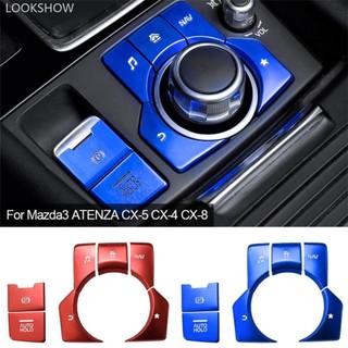 Lookshow 7 Chiếc Nhôm Điện Tử Phanh Đỗ Xe Tự Động Nút Đỗ Xe Dành Cho Xe Mazda3 ATENZA CX-5 CX-4 CX-8 A1K4