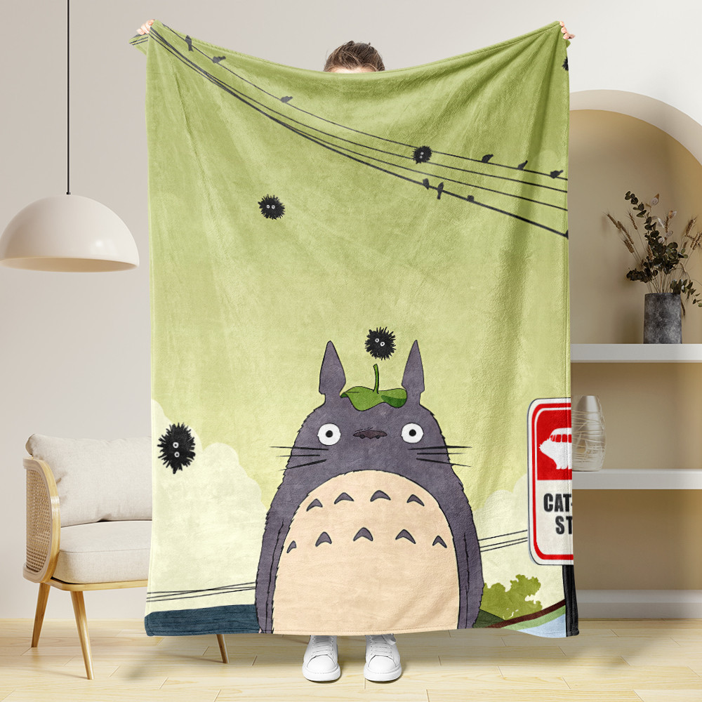 Hàng Xóm Của Tôi Totoro Flannel Chăn Một Mặt In Flannel Chăn Điều Hòa Không Khí Chăn Món Quà Tốt Nhất Cho Người