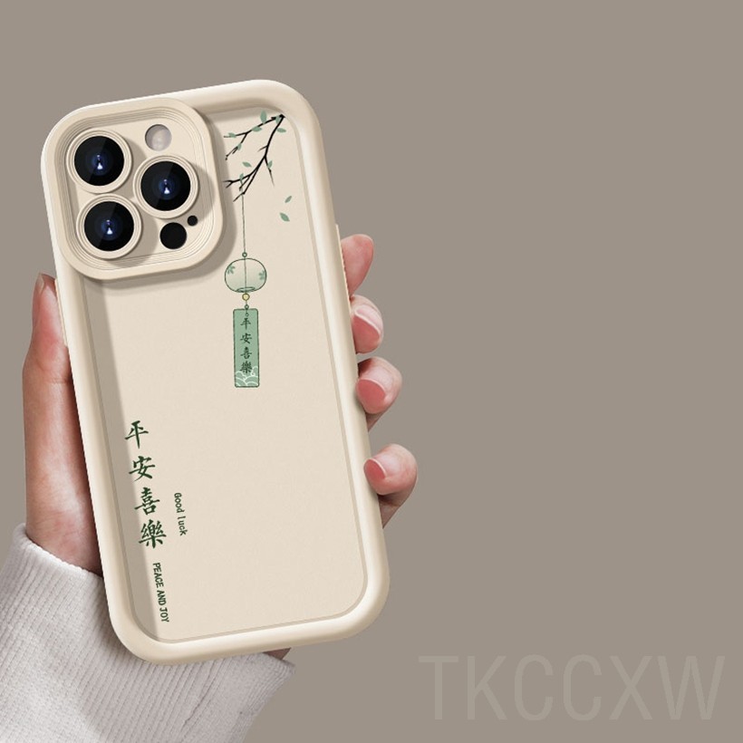 Ốp điện thoại chúc phúc văn bản phong cách Trung Quốc cho Redmi K70 K60 K50 K40 K30 K20 Pro Ultra K70E K60E K40S K50 K40Gaming 13C 12C 10C 9C 9A 12 10 9 A1 A2 + Vỏ silicon cặp đôi