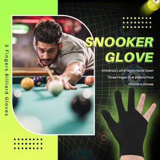 20 Chiếc Găng Tay 3 Ngón Thoáng Khí Snooker Trái/Phải Cho Nam/Nữ Phụ Kiện Bida