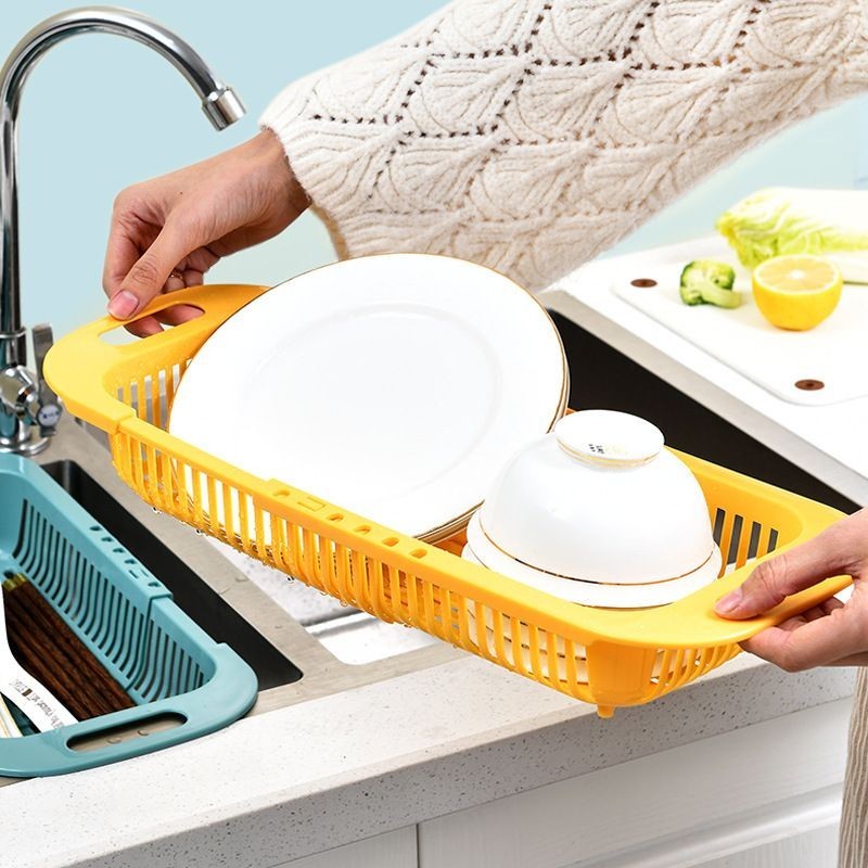 Khay rửa rau củ gác bồn rửa chén có thể tùy chỉnh vừa với mọi loại bồn 3 màu sắc