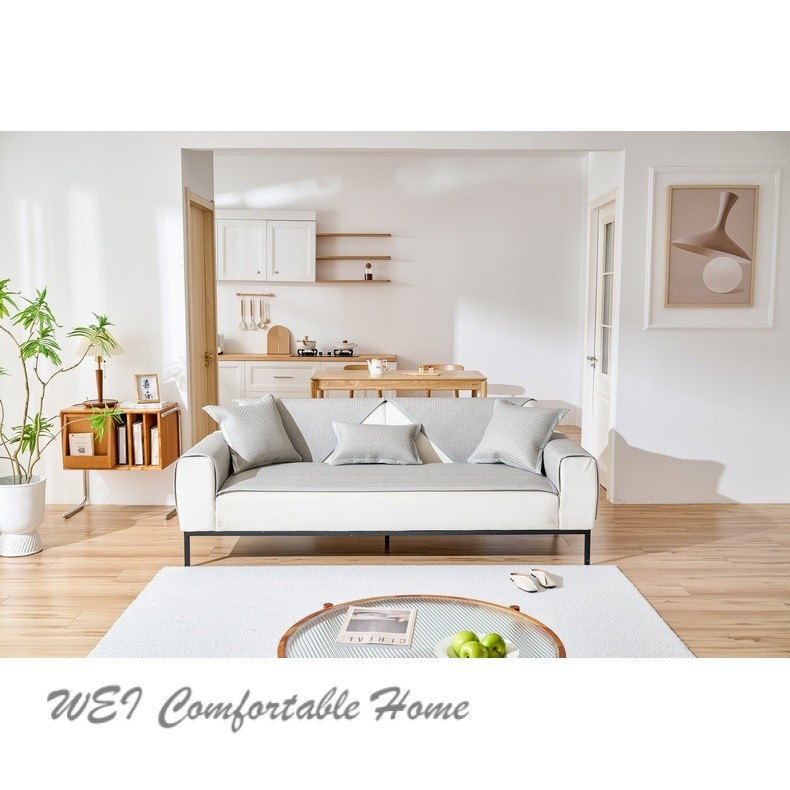 Mùa Hè Sofa Đệm Mát Băng Lụa Đệm PE Mây Thảm 2024 Phong Cách Mới Nhẹ Sang Trọng Sofa Cao Cấp Thảm Mát