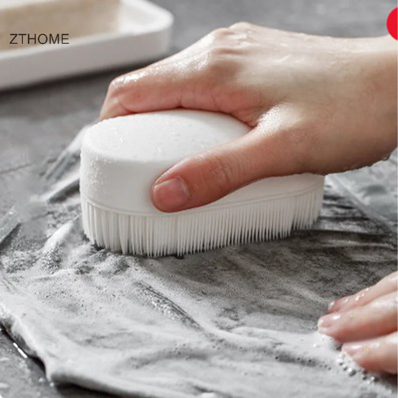 Zthome Quần Áo Chà Bàn Chải al Lông Mềm Giày Bàn Chải Hộ Gia Đình Tối Giản Bàn Chải Giặt Đồ Làm Sạch HOT