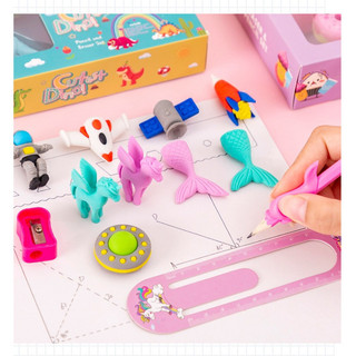 Set Quà Tặng cho Bé - Dụng Cục Học Tập/ Bút Chì/ Tẩy/ Gọt Bút Chì/ Bộ Đồ Dùng Học Tập