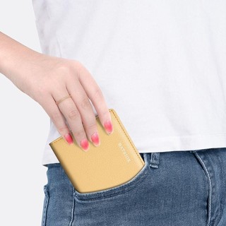[Vận chuyển nhanh] Ví ngắn THEHOMECO, Ví đựng tiền xu màu trơn bằng da PU, Túi xách nữ mỏng dung tích lớn sang trọng dành cho sinh viên