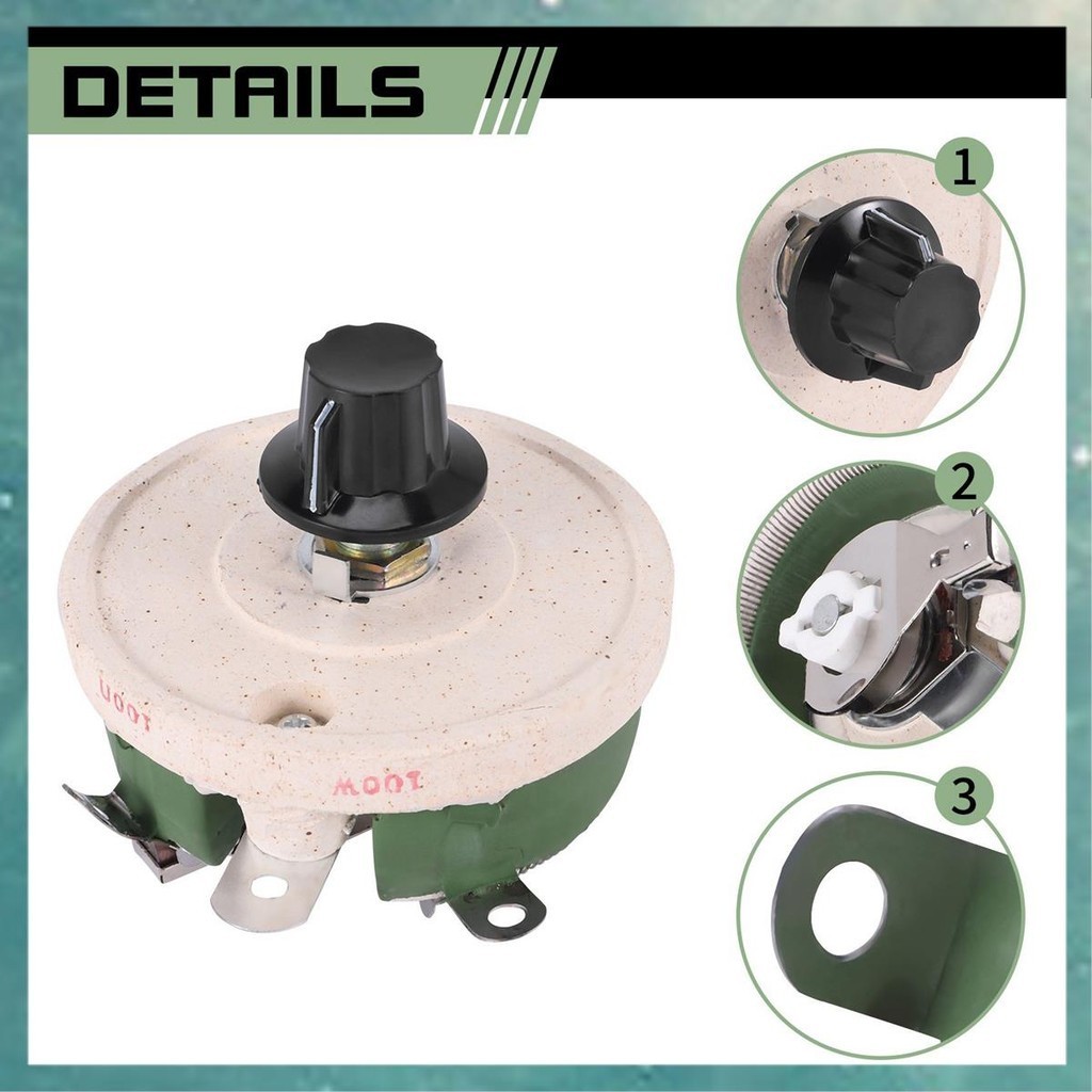 [D G Y J] 100W 100 Ohm Gốm Dây Điện Trở Quay Rheostat