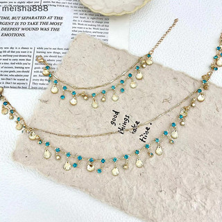 Meisha888 Mặt dây chuyền hai lớp sel Vòng cổ Vòng tay dành cho nữ Cô gái Nhiều màu sắc Phụ kiện tinh tế Quà tặng sinh nhật