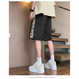 [Plus Size] 8XL Nam Trung Quốc Thêu Dụng Cụ Oversize Lưới Quần Short Mùa Hè Thoáng Khí