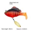 SAIA Mồi bass mềm có móc chì, Swimbait nhân tạo SwimBait, Shad Trout Dark Sleeper Minnow Lure