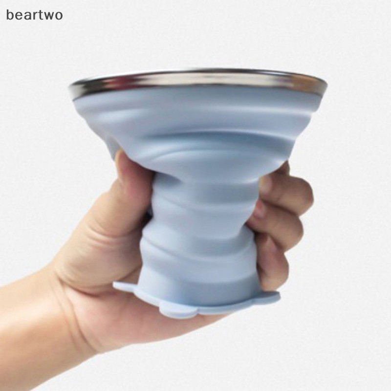 < Beartwo > Cốc gấp có thể gập lại bằng kính thiên văn bằng silicon có thể gập lại Ấm trà đẹp