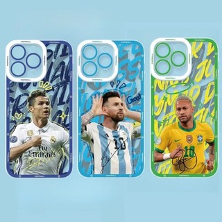 Ốp Điện Thoại Cầu Thủ Bóng Đá Messi Cristiano Ronaldo Cho IPhone 15 Pro Max 14 11 12 13 Mini XR XS 7 8 6 6S Plus SE 2020 2022 TPU Mềm CR7 NJR Vỏ Bảo Vệ Camera Thời Trang