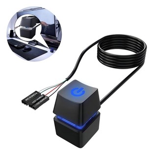 Vỏ máy tính QUIM Cáp mở rộng nút nguồn có đèn báo 1 8M 5 Dây 9ft