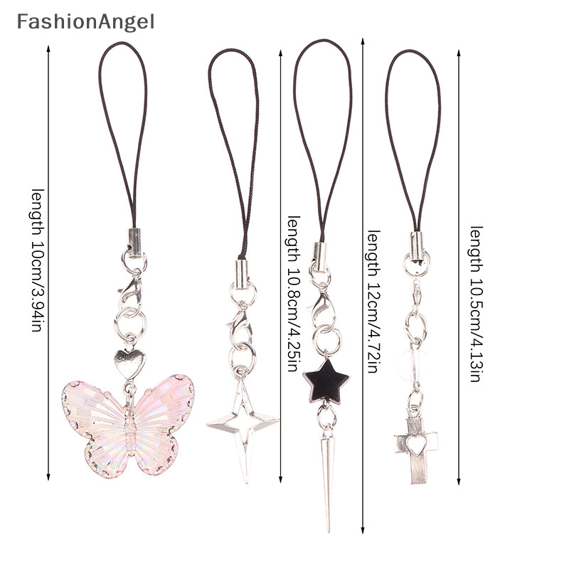 FashionAngel Thời Trang Ngôi Sao Chữ Thập Mặt Dây Điện Thoại Dây Cho Bé Gái Tối Giản Y2K Dây Đeo Điện Thoại Di Động Móc Khóa Trang Trí TH