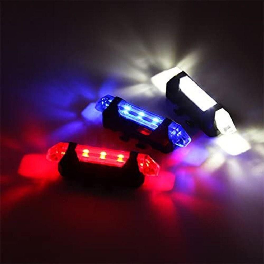 Đèn xe đạp leo núi thành phố YMIFI, Đèn xe đạp phía sau có thể sạc lại USB chống nước, Đèn hậu đi xe đạp đầy màu sắc nhấp nháy
