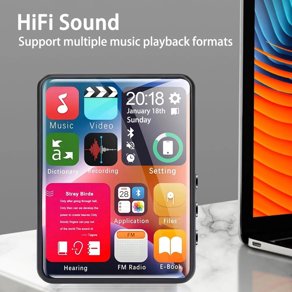 Máy nghe nhạc VIRWIR MP3 có loa tích hợp Bluetooth hỗ trợ đọc sách điện tử, phát lại Video, nghe nhạc | BigBuy360 - bigbuy360.vn