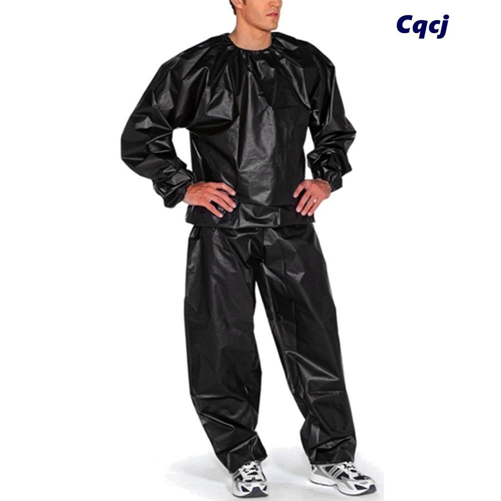 Bộ đồ xông hơi CQCJ, Bộ đồ tập thể dục thể dục hạng nặng, Áo hoodie S-4XL Chống rách Giảm cân Calo Burner Sweat Suit Xông hơi Fitness Gym