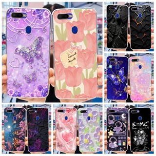 Dành Cho OPPO A5s AX5s Vỏ CPH1909 CPH1920 CPH1912 Ốp Điện Thoại Silicon Trong Suốt Hoa Phổ Biến Cho OPPO A12 A7 A7X A7N