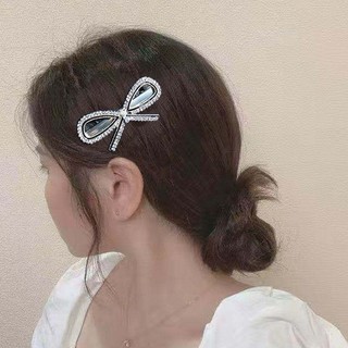 Nơ Kẹp Tóc Ngọc Trai Kẹp Tóc Cô Gái Trái Tim Đơn Giản Phong Cách Mới Mỏ Vịt Kẹp Mũ Đội Đầu Kẹp Bên