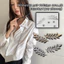 Trang sức cao cấp Hàn Quốc Trang sức sang trọng cổ điển Ba chiều Lá cây Trâm cài cổ áo Áo sơ mi tai lúa mì Nút cổ áo