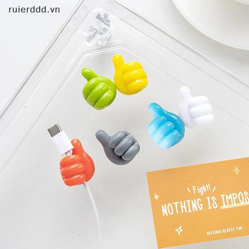 # Ruierddd # 5 / 10 / 20 Chiếc Silicon Ngón Tay Cái Móc Treo Tường Cáp Kẹp Dây Bàn Sắp Xếp Bàn Chải Lưu Trữ Nhãn Dán Tường Tiện Ích Những Điều Hữu Ích Cho Gia Đình.