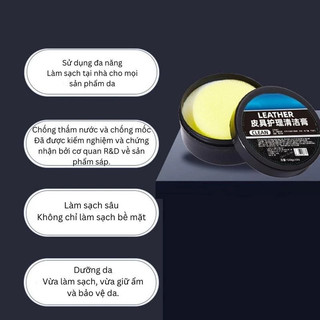 [Tặng mút]Sáp Dưỡng Và Vệ Sinh Đồ Da Nội Thất 160g, Dưỡng Bóng Và Bảo Vệ Ghế Da Đồ Nội Thất Làm Sạch NGÓI HOME - CSD02
