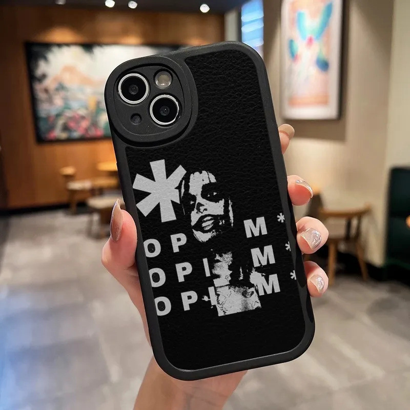 Ốp Điện Thoại TP-1 O-Opium Rap Playboi Carti Da Đen Cho IPhone 13 12 17.35 11 14 Pro Max Mini Xr 8 Plus SE2020 Soft S