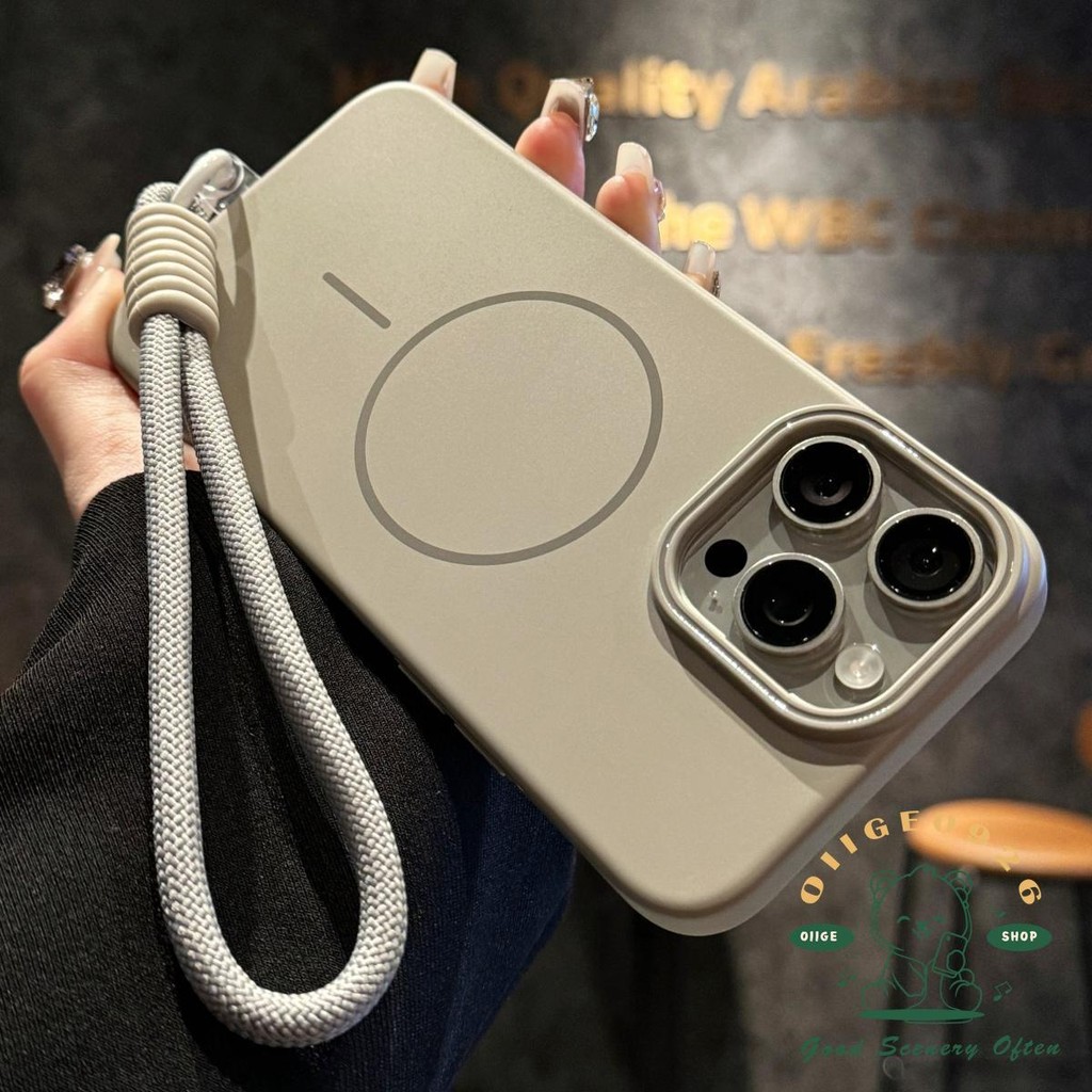 [Vỏ dây buộc] Vỏ điện thoại từ tính lỏng cảm giác da iphone16 Pro Max 15 14 13 12 11 cho vỏ iPhone Vỏ cứng PC chống sốc