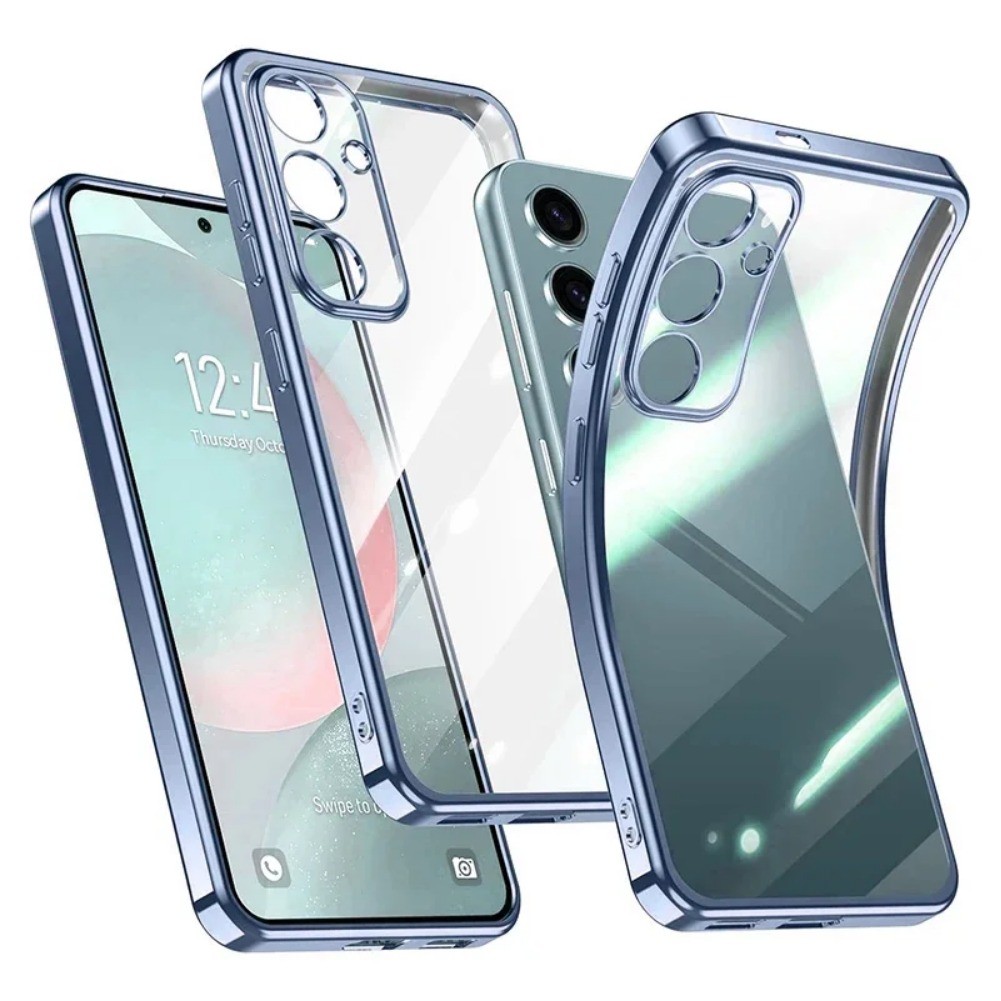 Ốp điện thoại mềm mạ silicon mạ điện cho Samsung Galaxy S24 S23 FE S25 Ultra Plus Ốp lưng chống sốc trong suốt