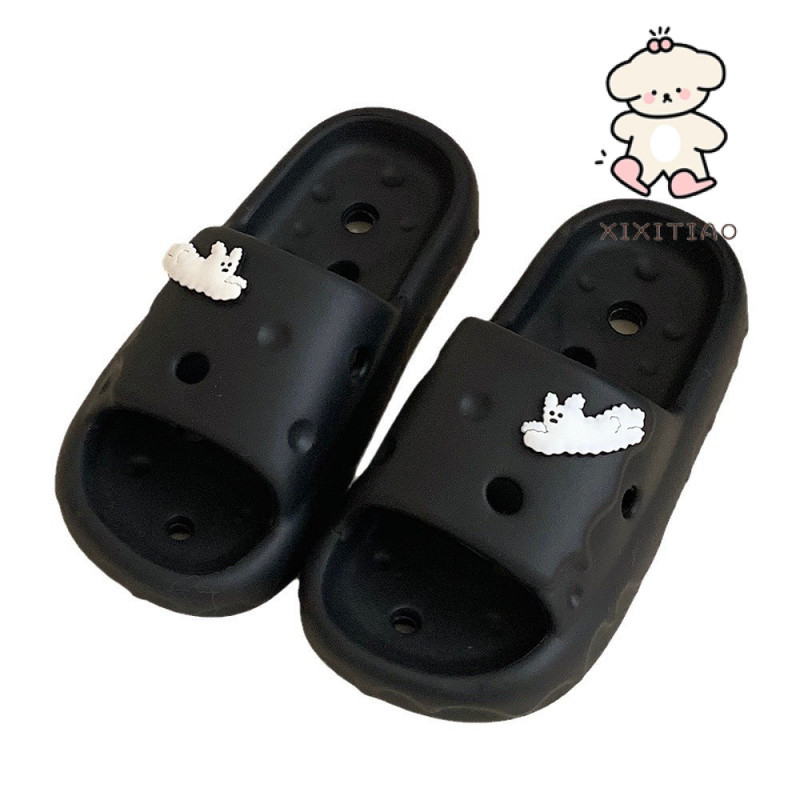 Xixitiaoins Vui Nhộn Chó Lỗ Dép Nam Nữ Hộ Gia Đình Thoải Mái Mùa Hè Cặp Đôi Phòng Tắm Tắm Nước Rò Rỉ Dép