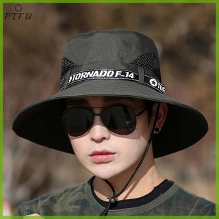 Ptfu Mới Chống Nắng Mũ Câu Cá Mùa Hè Lưới Thoáng Khí Cắm Trại Đi Bộ Đường Dài Mũ Chống Tia UV Mũ Leo Núi Mũ Nam Panama Mới