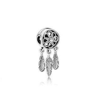 Có hàng Mặt dây chuyền trái tim Dreamcatcher Bạc 925 charm DIY