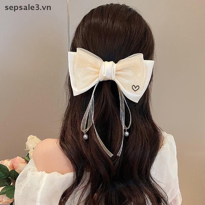 # Sepsale # Nơ Thời Trang Barrette Dành Cho Nữ Bé Gái Nơ Đơn Giản Kẹp Tóc Cưới Phụ Kiện Tóc Tính Khí Thanh Lịch Kẹp Tóc Quà Tặng.
