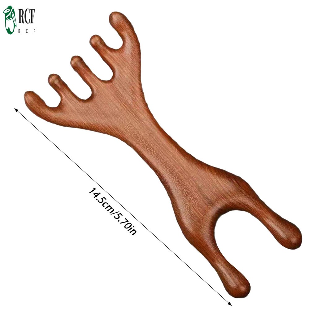 Gạc Hươu Năm Chân Massage Lược Răng Rộng Gua Sha Lược Tóc Để Giảm Mệt Mỏi Và Thúc Đẩy Thư Giãn