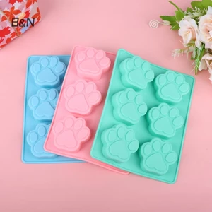 B & N 1 6 Khoang Đáng Yêu Chó Paw Fondant Sugarcraft Bánh Khuôn Silicon DIY Chocolate Nướng Khuôn Pudding Khuôn Xà Phòng Bánh Quy.