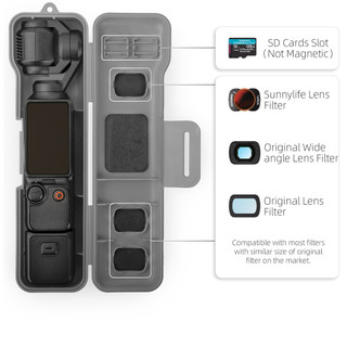 Dành Cho DJI Osmo Pocket 3 Hộp Bảo Quản Túi 3 Hộp Bảo Vệ Cầm Tay Chống Rơi Có Thể Giữ Lọc Phụ Kiện Camera
