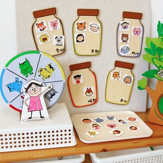 Mẫu giáo Cảm xúc Quái vật nhỏ Máy trợ giảng Bàn xoay Không dệt Trung lưu Vật liệu khu vực ngôn ngữ giáo dục