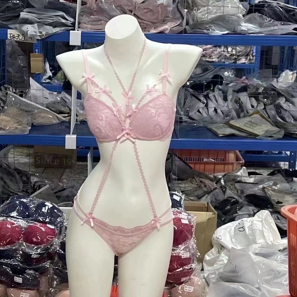 Gợi Cảm Ren Nơ Dây Cổ Thép Vòng Push-Up Bra Set Nơ