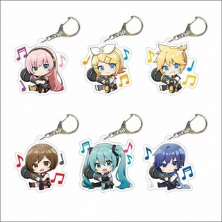 Móc Khóa Hatsune Miku Đồ Trang Trí Hoạt Hình Acrylic Ngoại Vi  Hai Chiều Dâu Tây Công Chúa Tóc Dài Meiko