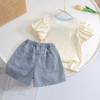 Quần áo trẻ em Hàn Quốc phong cách cô gái phù hợp mùa hè phong cách mới denim quần short đơn giản đa chức năng
