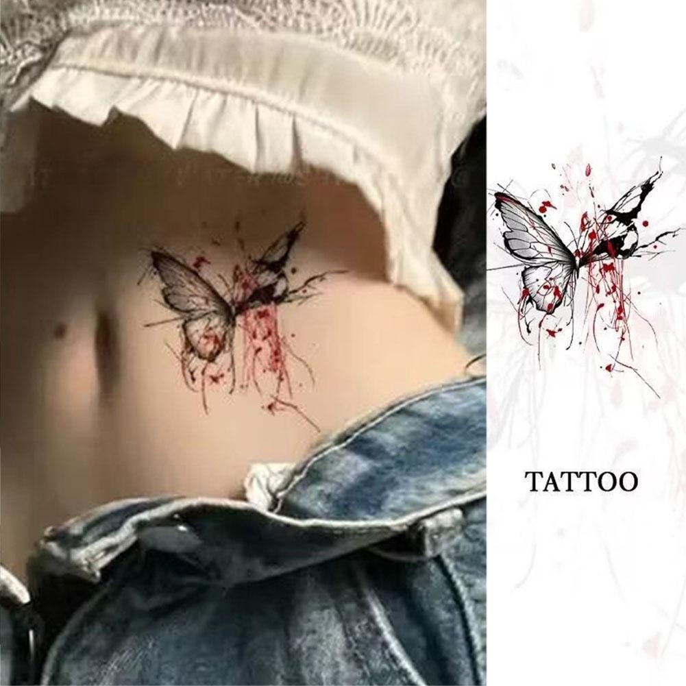 Bướm Hình Xăm Miếng Dán Sweet Girl Spice Girl Pure Dark Eo Gió Xương Đòn Lust Sticker S8c3