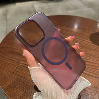 Ốp điện thoại mờ siêu mỏng cho iPhone 16 15 14 Pro Max 13 12 11 Pro Max Plus Vỏ cứng chống sốc trong suốt từ tính